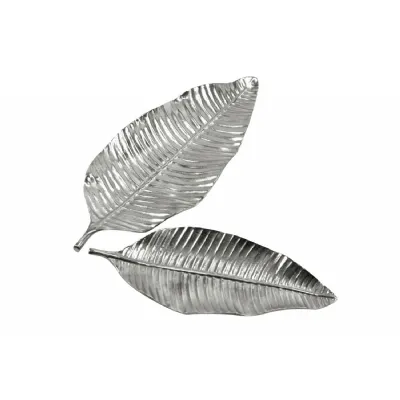 Nira Banana Leaf Platter Silver