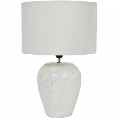 Speckle Terracotta Glazed Table Lamp With Shade E27 60W