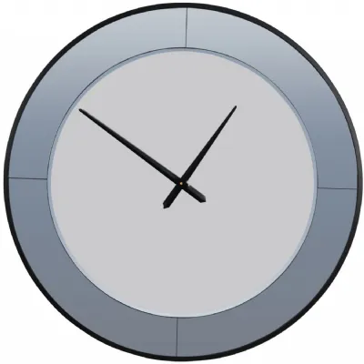 Two Tone Mirrored Round Clock