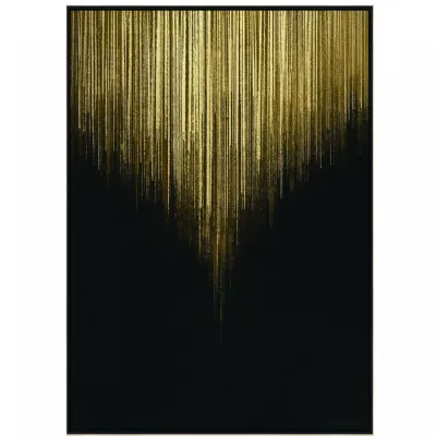 Golden Rain Foiled Framed Canvas 140x100cm
