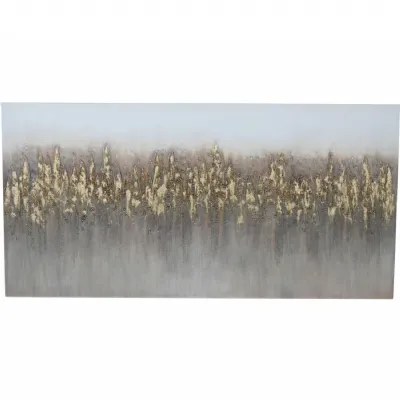 Abstract Golden Reeds Canvas 150x75cm