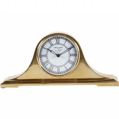 Retro Carriage Mantel Clock in Brass Finish