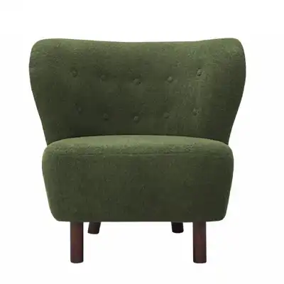 Lewis Wingback Occasional Chair Hunter Green Boucle