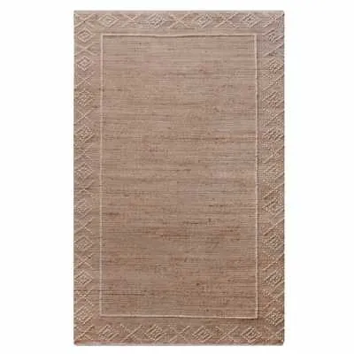 Templin Hand Woven Natural And Ivory 160x230cm Jute and Wool Rug