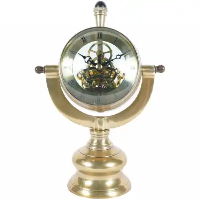 Columbia Antique Brass Finish Mantle Clock