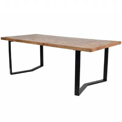 Marston II Geometric Wooden Dining Table 220cm