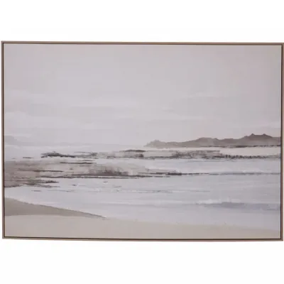 Blurred Seascape Framed Canvas