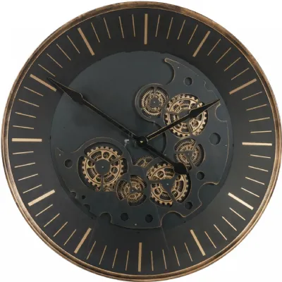 Palladium Wall Clock with moving Dials 80cm