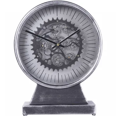 Palladium Mantel Clock with moving Dials Black Nickel