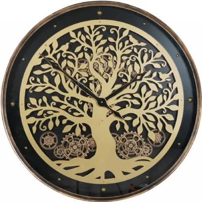 Viking Tree Wall Clock Moving Dials 80cm