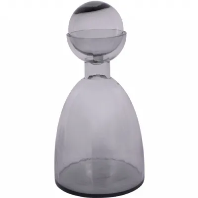 Vitrum Smoked Bottle Vase 37cm Grey