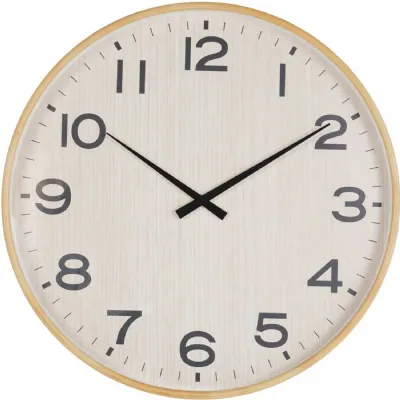 Grain Effect Clock 53cm Light Natural