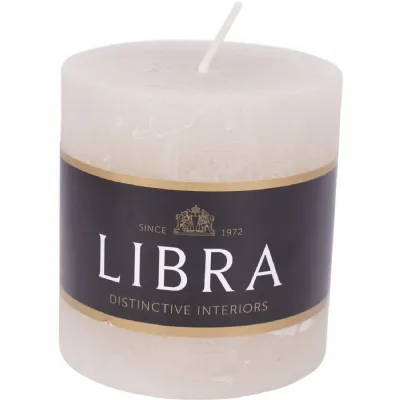 Natural Rustica Pillar Candle 7x7cm Ivory