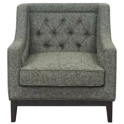 Theodore Buttoned Armchair Forest Green