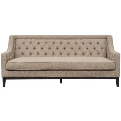 Theodore Buttoned Sofa Dark Taupe