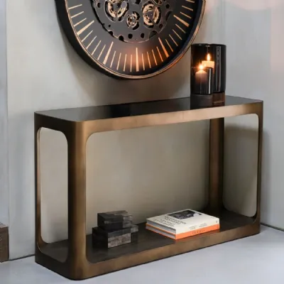 Thorpe Metal and Glass Console Table