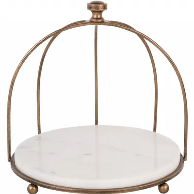Belvedere Aged Gold One Tiered Stand