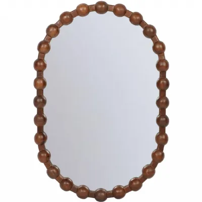 Carmel Oval Wooden Carved Mirror