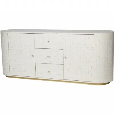 Aspen Bone Inlay Buffet Sideboard