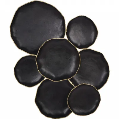 Arlow 7 Disc Black Metal Wall Art