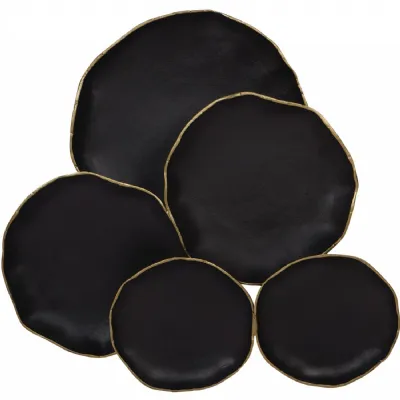 Arlow 5 Disc Black Metal Wall Art