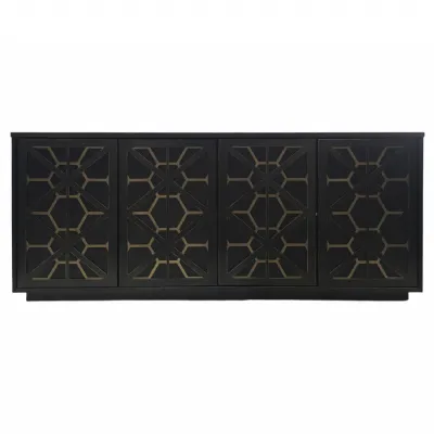 Reeno Fretwork 4 Door Buffet Sideboard
