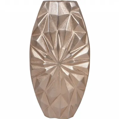 Hatton Cast Aluminium Vase 32cm Gold