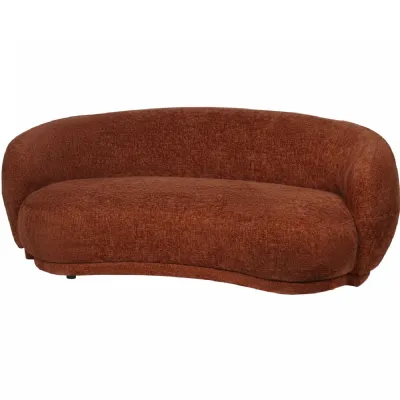 Waverley Curved Mini Sofa Terracotta