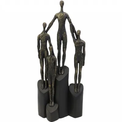 Abstract Family Sculpture on Hearts Plinth