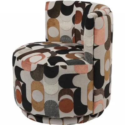 Portico Belgian Velvet Swivel Chair