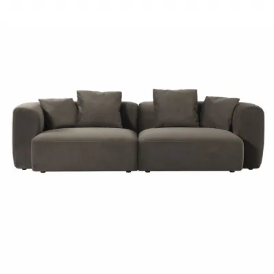 Wicklow 2 Seater Sofa In Brown Velvet