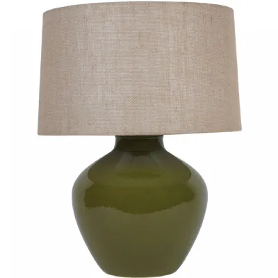 Aubrey Green Ceramic Table Lamp Large E27 60W