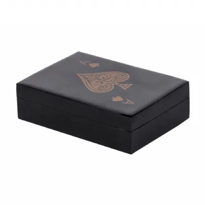 Chollerford Black and Gold Inlay Card Box