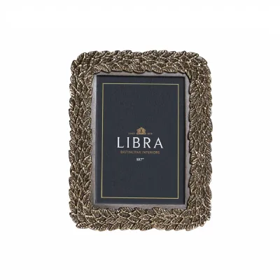 Antiqued Gold Leaf Photo Frame 4x6