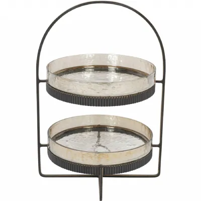 Beresford Glass Two Tier Cake Stand