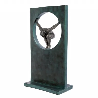Precision Diver Antique Bronze Sculpture