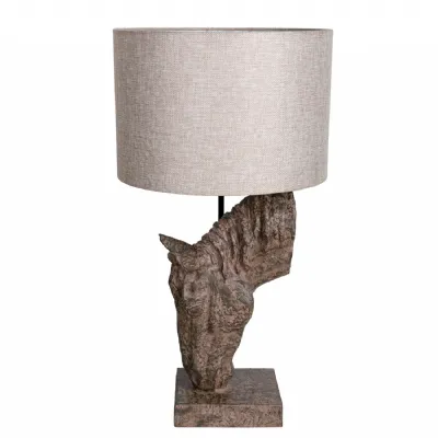 Delia Horse Lamp with Shade