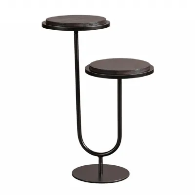Marco Accent Table Sandblasted Walnut Bronze, Brown