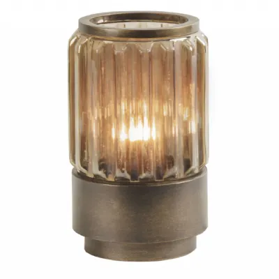 Eleanor Glass Table Uplighter Small Brown, Gold
