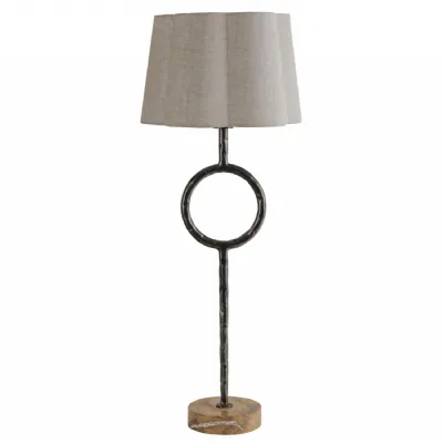 Rutland Table Lamp with Plain Linen Shade