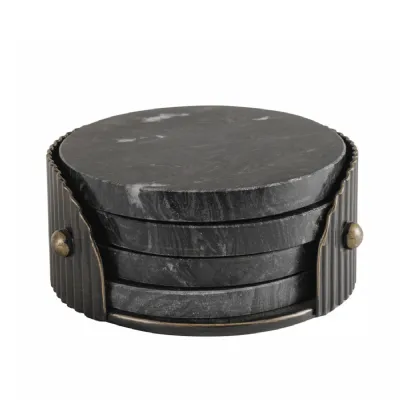 Belvedere Black Coasters Set of 4