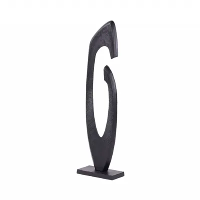 Axis Black Aluminium Sculpture 117cm