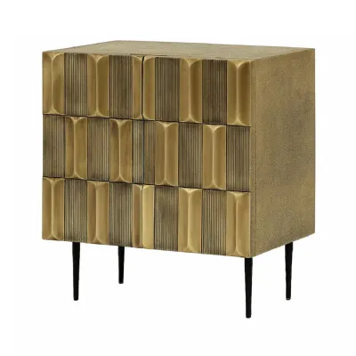 Verano Brass 2 Door Cabinet Antique Brass