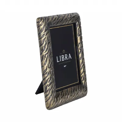 Kavari Tiger Photo Frame 5x7 Antique Brass, Gold