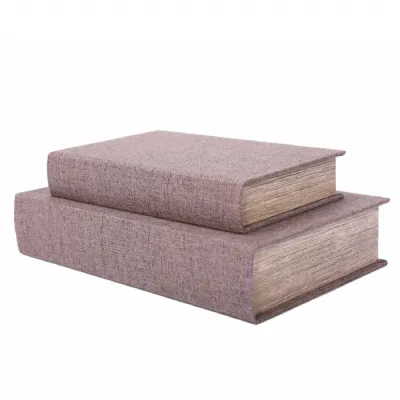 Grey Set of 2 Book Boxes