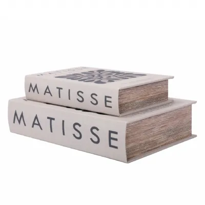 Matisse Set of 2 Book Boxes White