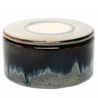 Medway Blue Reactive Glaze Candle Blue