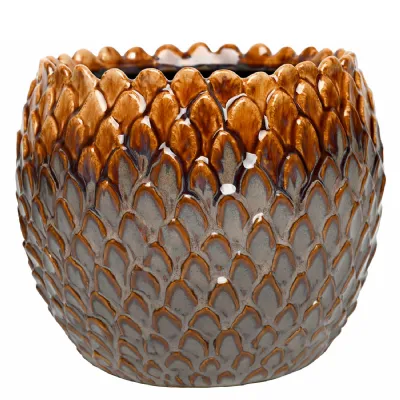 Pinecrest Planter Reactive Glaze Small Brown