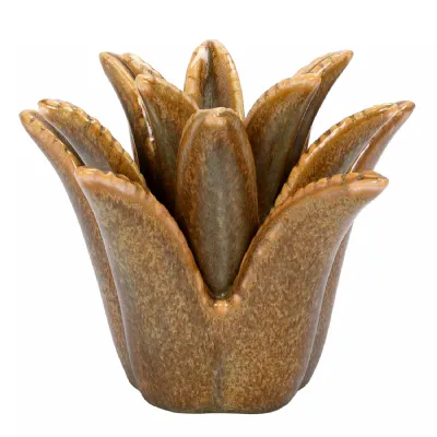Tropics Candle Holder Medium Brown