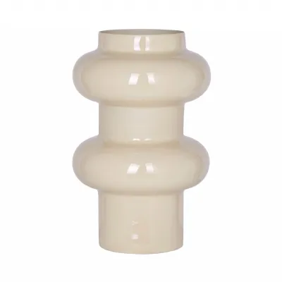 Ovolo Enamel Iron Vase Small Cream